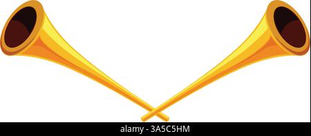 Trumpet isolated on white background Stock Vector