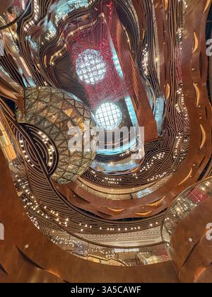 Multi Storey Atrium Multi-story shopping mall atrium at new, modern Tokyo Midtown, a mixed ...