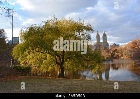 Sunset in Central Park Manhattan New York City USA Stock Photo
