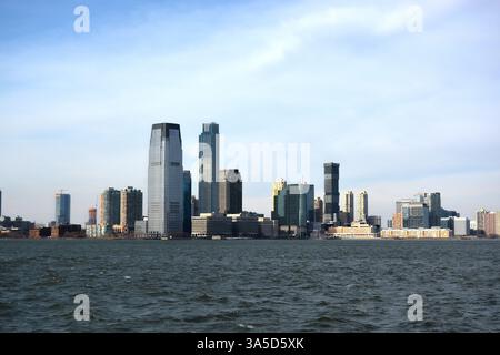 Jersey City Skyline Cityscape New Jersey USA Stock Photo