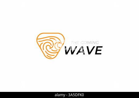Wave Logo Concept for Business Sports Wear Surfing Beach Mobile App Icon Stock Vector
