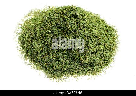 Dried Dill Pile Isolated on White Stock Photo