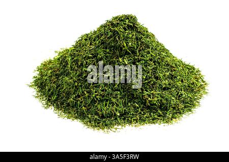 Dried Dill Pile Isolated on White Stock Photo
