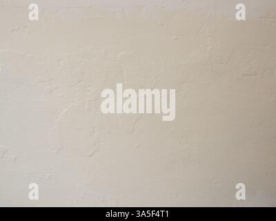Color Wall after Paint with a Paint Roller and Brush. Home renovating with color Stock Photo