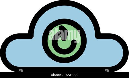 Cloud computing symbol - Cloud computing, cloud infrastructure, technology and network icon. Stock Vector