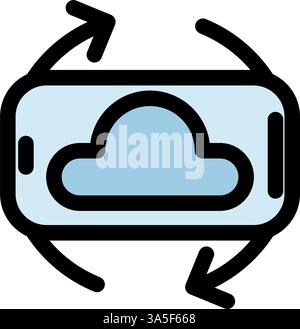 Cloud computing symbol - Cloud computing, cloud infrastructure, technology and network icon. Stock Vector