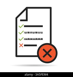 In compliance icon shadow sign, company passed inspection symbol, complete checkmark vector . Stock Vector