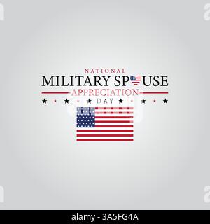 Honoring the Backbone of the Armed Forces Military Spouse Appreciation Day Stock Vector