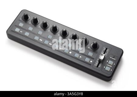 USB MIDI Controller for Audio Recording and Computer keyboard controller Stock Photo