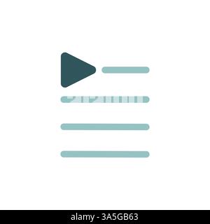Music playlist vector flat isolated icon. Musical note icon, music icon with heart sign. Musical note icon and favorite, like, love, care symbol Stock Vector