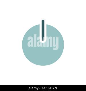 Power button vector flat isolated icon. Graph symbol for music and sound web site and apps design, logo, app, UI Stock Vector