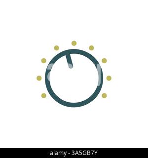 Volume knob vector icon. Music sign. Graph symbol for music and sound web site and apps design, logo, app, UI Stock Vector