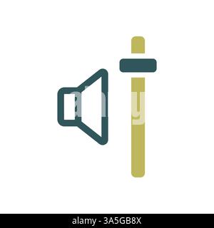 Audio volume slider control vector isolated icon. Graph symbol for music and sound web site and apps design, logo, app, UI Stock Vector