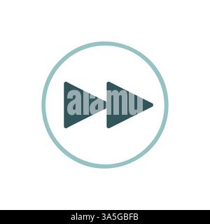 Play next track button vector icon. Graph symbol for music and sound web site and apps design, logo, app, UI Stock Vector