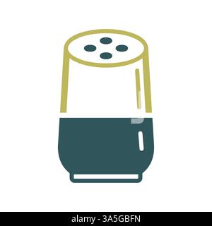 Smart home speaker with digital, virtual assistant vector isolated icon. Graph symbol for music and sound web site and apps design, logo, app, UI Stock Vector