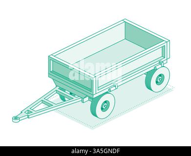 Tractor Trailer Vector Illustration Stock Vector Image & Art - Alamy