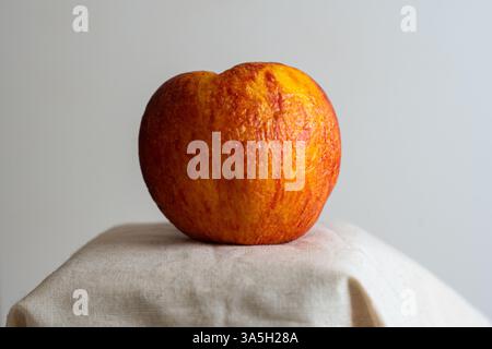 Pink Fuji Apple isolated on white background, Fresh Pink Japanese Apple on white background, With clipping path Stock Photo