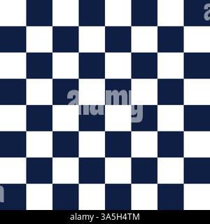 White and dark blue chess board art Stock Vector