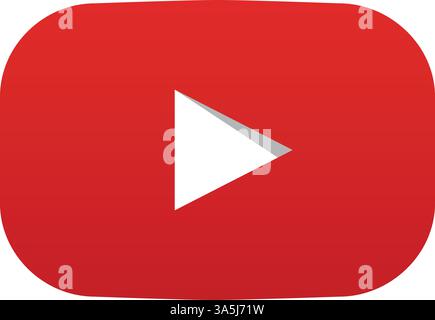 Illustration of the YouTube play video button Stock Vector