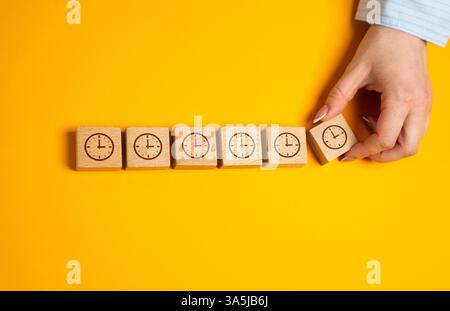 Manage your time. Time is running out. Deadlines approach. Prioritizing tasks, setting goals, and maximizing productivity can improve personal and pro Stock Photo