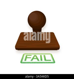 Fail red stamp on white background. White background. Vector illustration Stock Vector