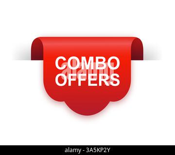 Combo offers label or sticker on white background, vector illustration ...