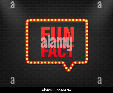 Fun fact light for banner design. Vector template. Vector background. Poster, banner Stock Vector