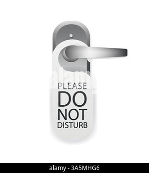 Please do not disturb sign on whte background. Vector illustration Stock Vector