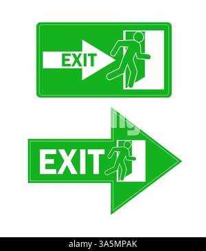 emergency evacuation route icon vector symbol design Stock Vector Image ...