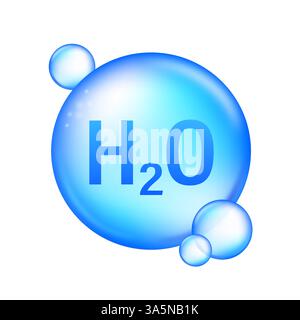 H2O Water Molecule Concept Vector Stock Vector