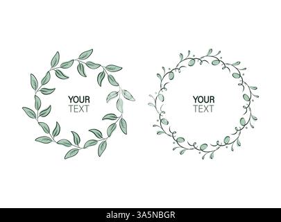 Floral frame in sketch style on white background. Floral sketch. Vintage frame logo. Hand drawn. Line icon. Line art. Vector design. Stock Vector