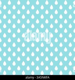 Rain Dance Rhythm in Blue Seamless Pattern Stock Vector