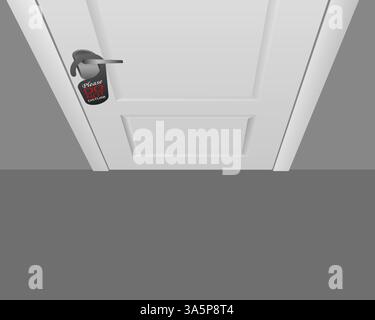 Please do not disturb sign on whte background. Vector illustration. Stock Vector