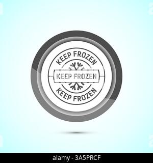 Keep frozen icon design illustration, Frozen product badge label sign, Button design Stock Vector