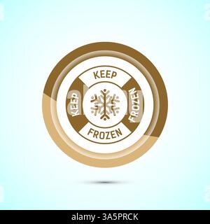 Keep frozen icon design illustration, Frozen product badge label sign, Button design Stock Vector