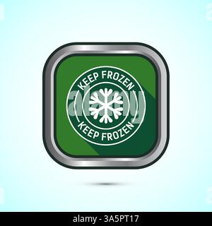 Keep frozen icon design illustration, Frozen product badge label sign, Button design Stock Vector