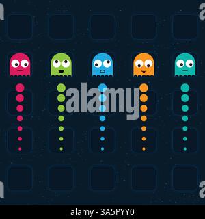 Ghost monsters set Stock Vector