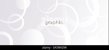 3d backdrop with white concentric rings Stock Vector