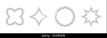 Dotted frame set. Stock Vector