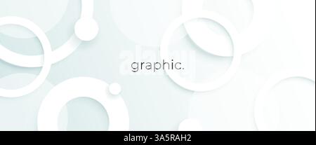 3d backdrop with white concentric rings Stock Vector