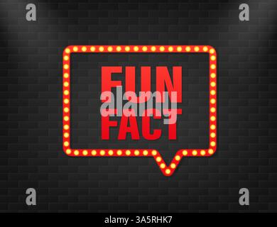 Fun fact light for banner design. Vector template. Vector background. Poster, banner. Stock Vector