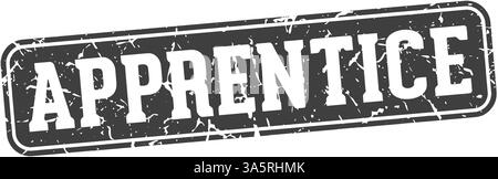 apprentice stamp. apprentice rectangular sign isolated on transparent background Stock Vector