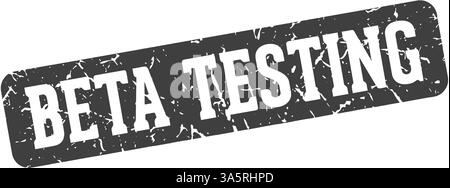 beta testing stamp. beta testing rectangular sign isolated on transparent background Stock Vector