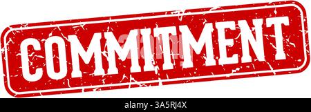 commitment stamp. commitment rectangular sign isolated on transparent background Stock Vector