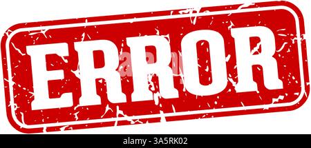 error stamp. error rectangular sign isolated on transparent background Stock Vector