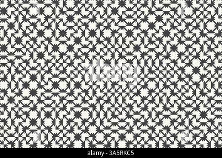 Monochrome technology background, abstract geometric bg with random placed design elements, seamless vector pattern intricate connected shapes in chao Stock Vector