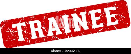 trainee stamp. trainee rectangular sign isolated on transparent background Stock Vector