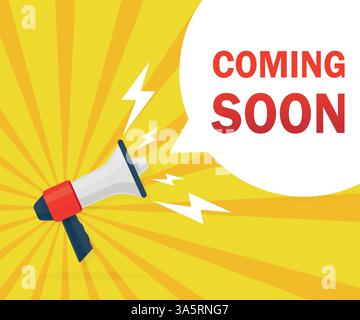Announcement business communication. Modern flat poster. Promotion poster concept. Sale website banner. Stock Vector