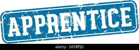 apprentice stamp. apprentice rectangular sign isolated on transparent background Stock Vector