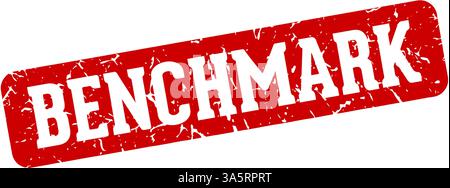 benchmark stamp. benchmark rectangular sign isolated on transparent background Stock Vector